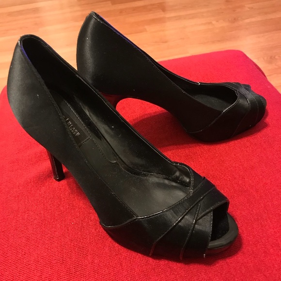 SATIN PEEP TOE PUMPS - Picture 2 of 2